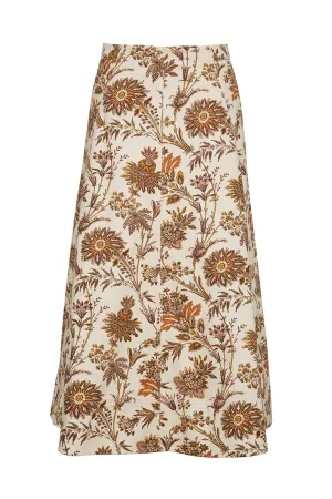 Aisha Skirt in Turtledove Vint Blossom