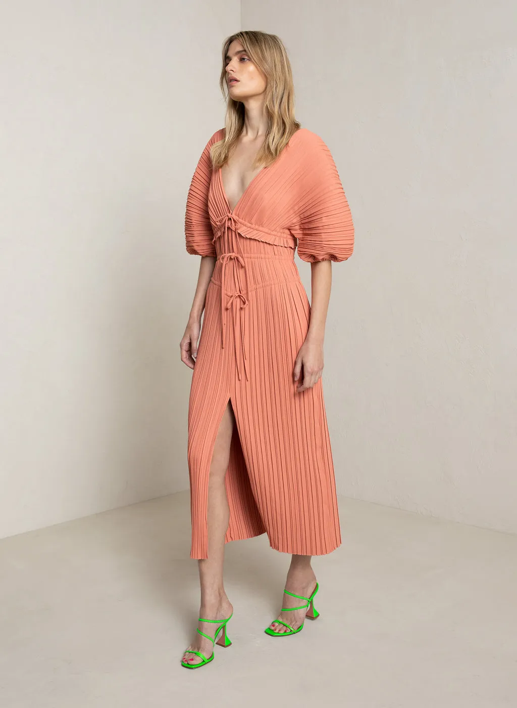 ALC Stella Pleated Midi Dress