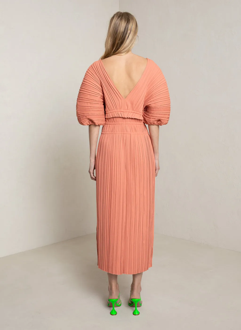 ALC Stella Pleated Midi Dress