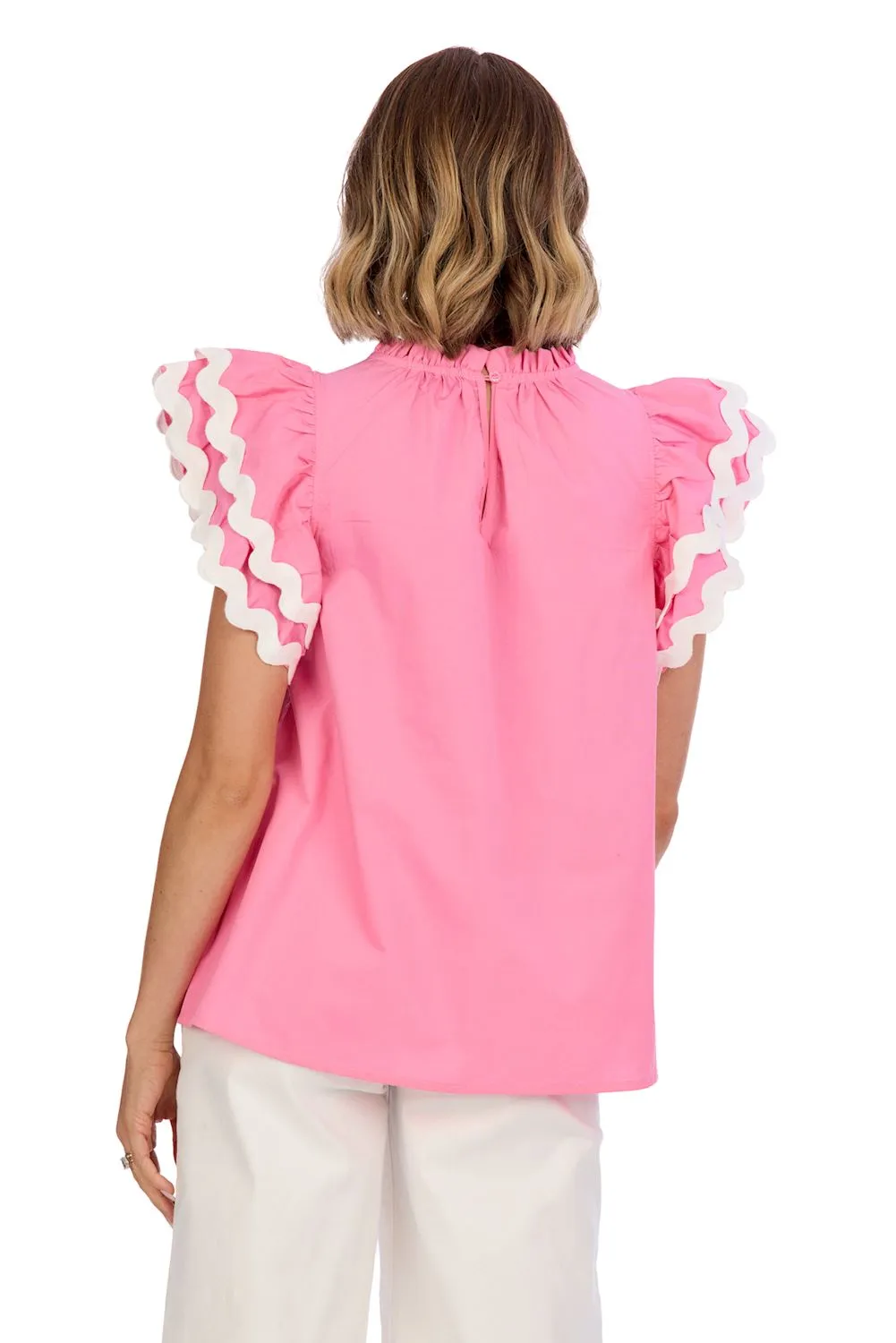Angie Ric Rac Top • Pink