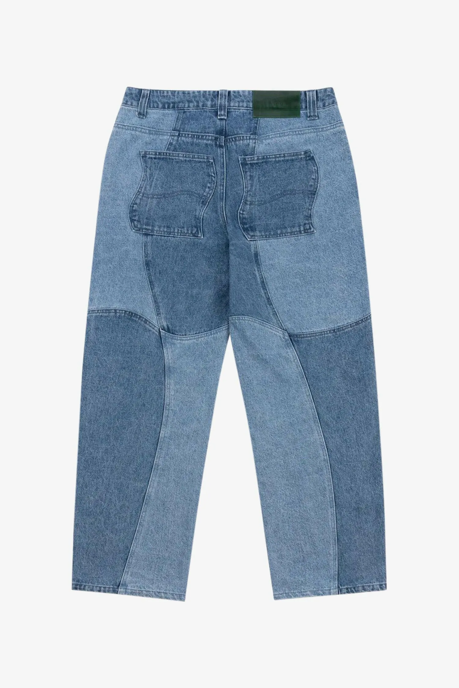 Blocked Relaxed Denim Pants
