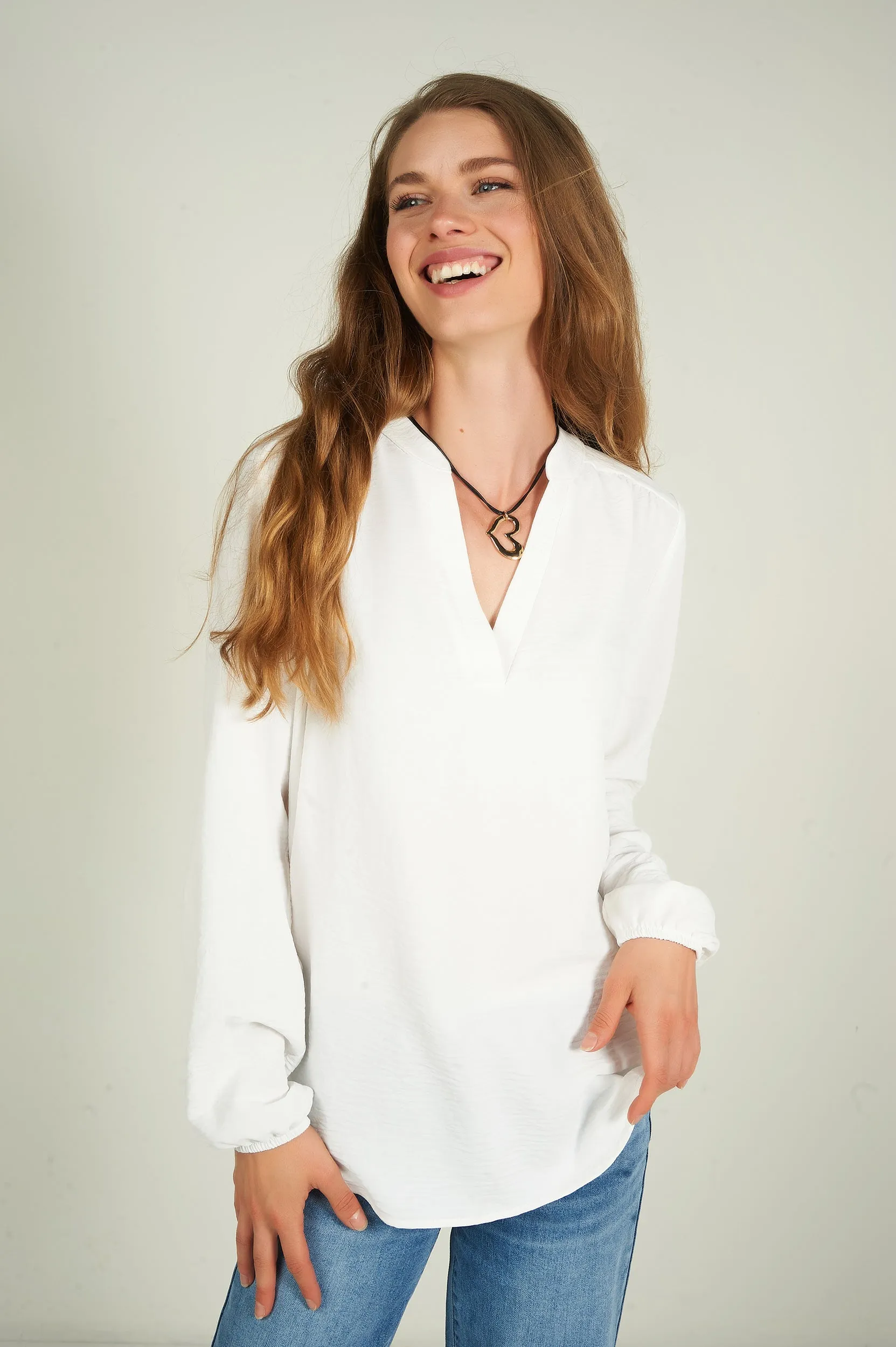 Blouse à manches longues - ARISTA - (R-A9)