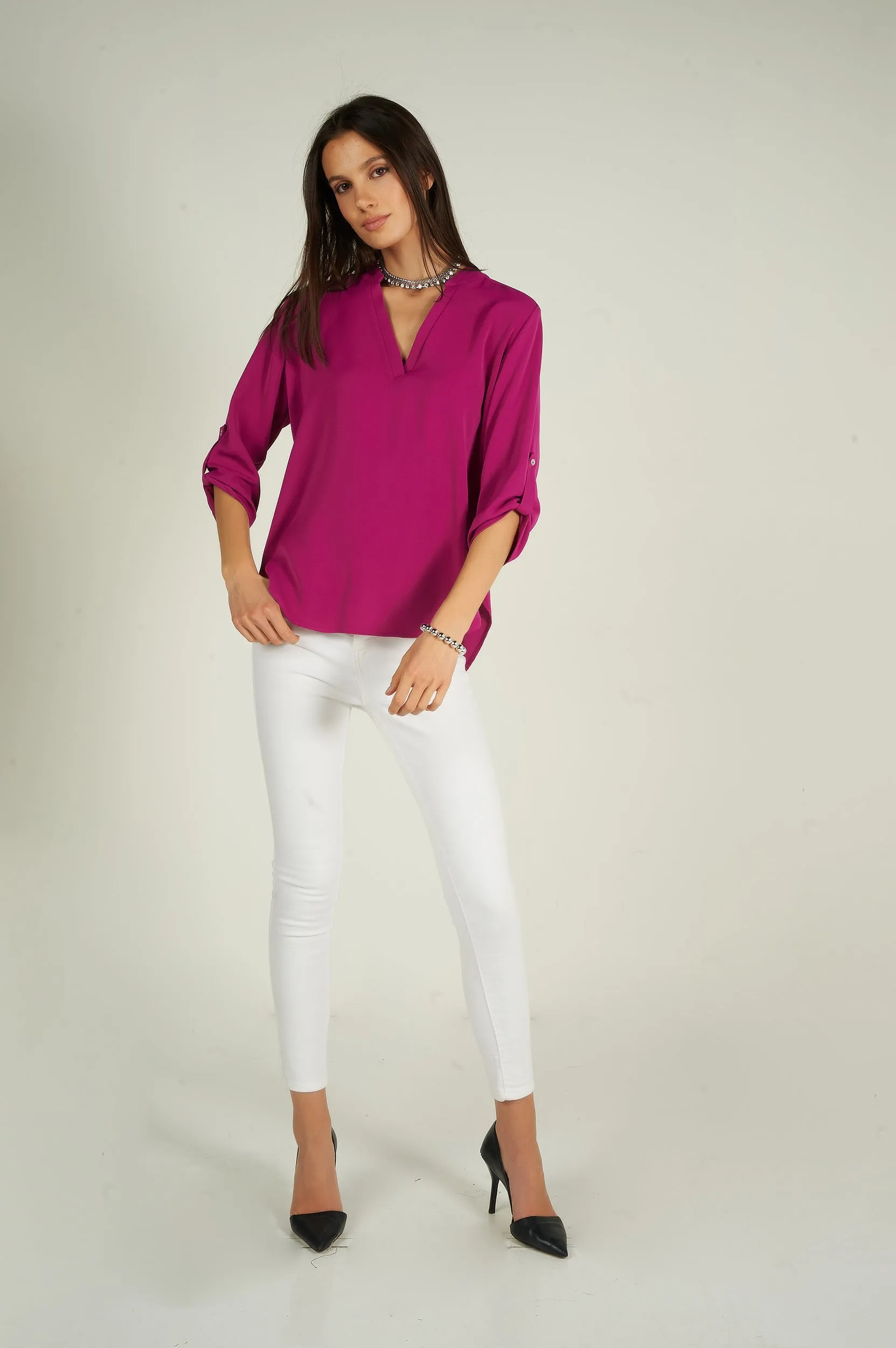 Blouse à manches trois-quarts - ARIS-F24- (R-B7)