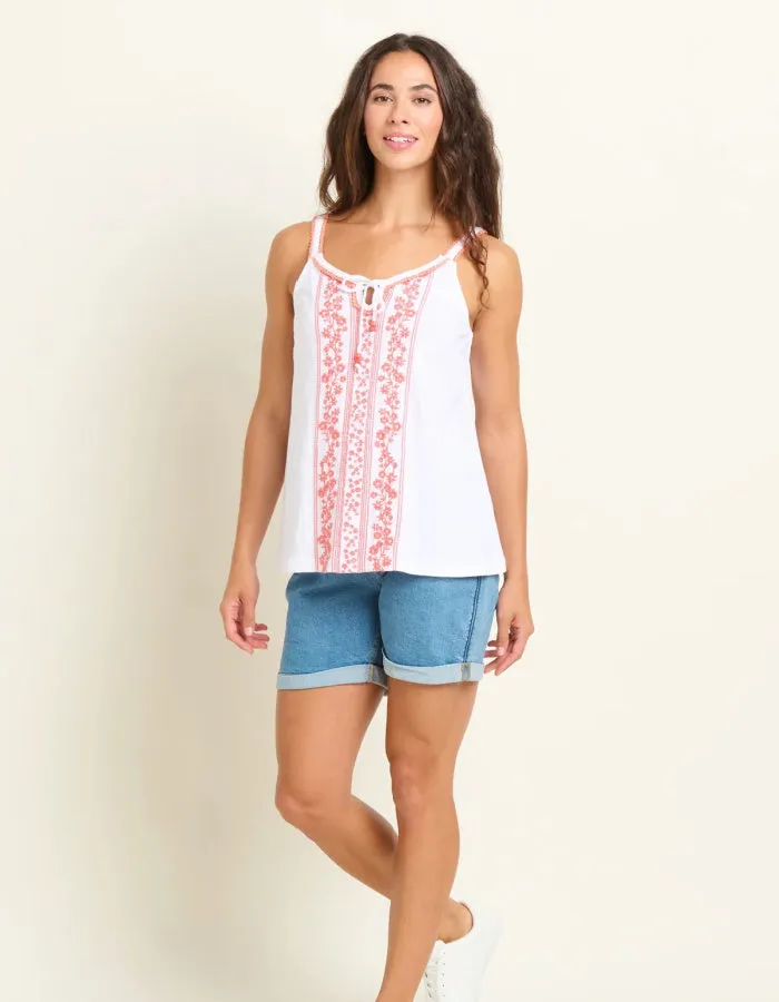 Brakeburn Trailing Floral Embroidered Camisole