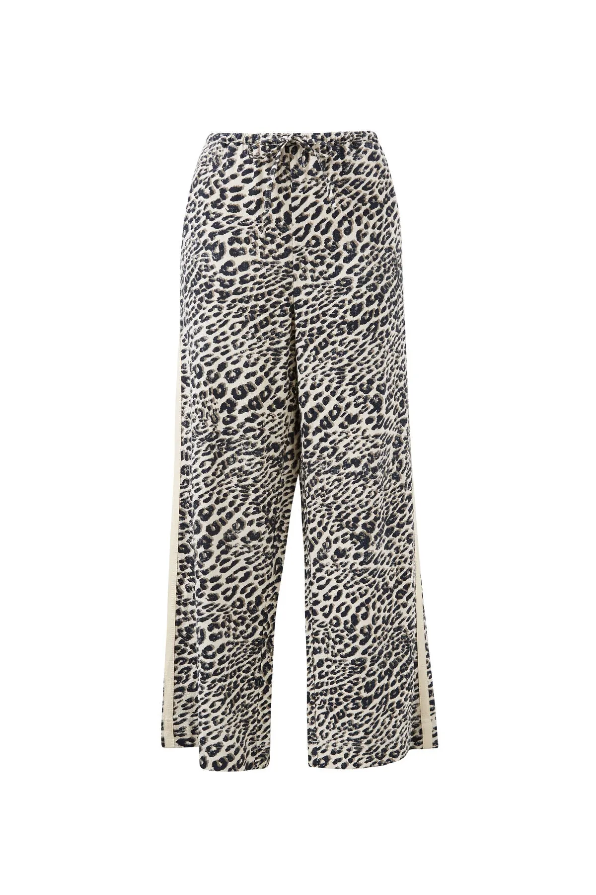 Ceres Life Relaxed Drawstring Pant - linen leopard blend