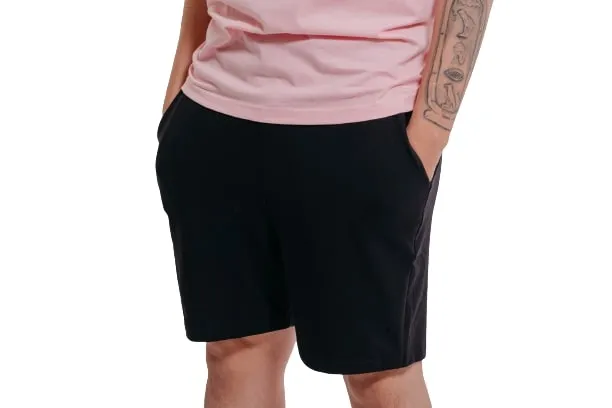 Colorful Comfy Sweatshorts-Black