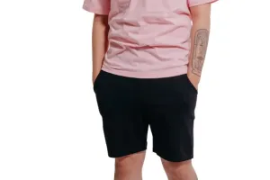 Colorful Comfy Sweatshorts-Black
