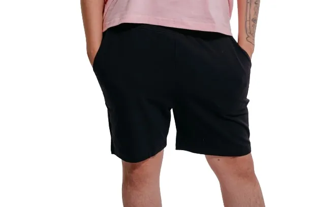 Colorful Comfy Sweatshorts-Black