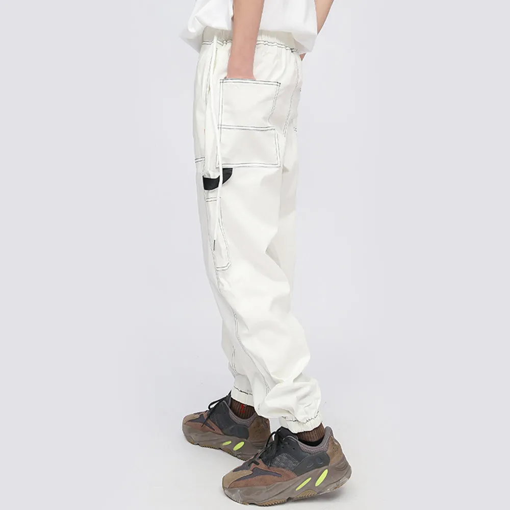 COMIC STRIPS EMBELLISHED COMFY TROUSERS WHITE PANTS