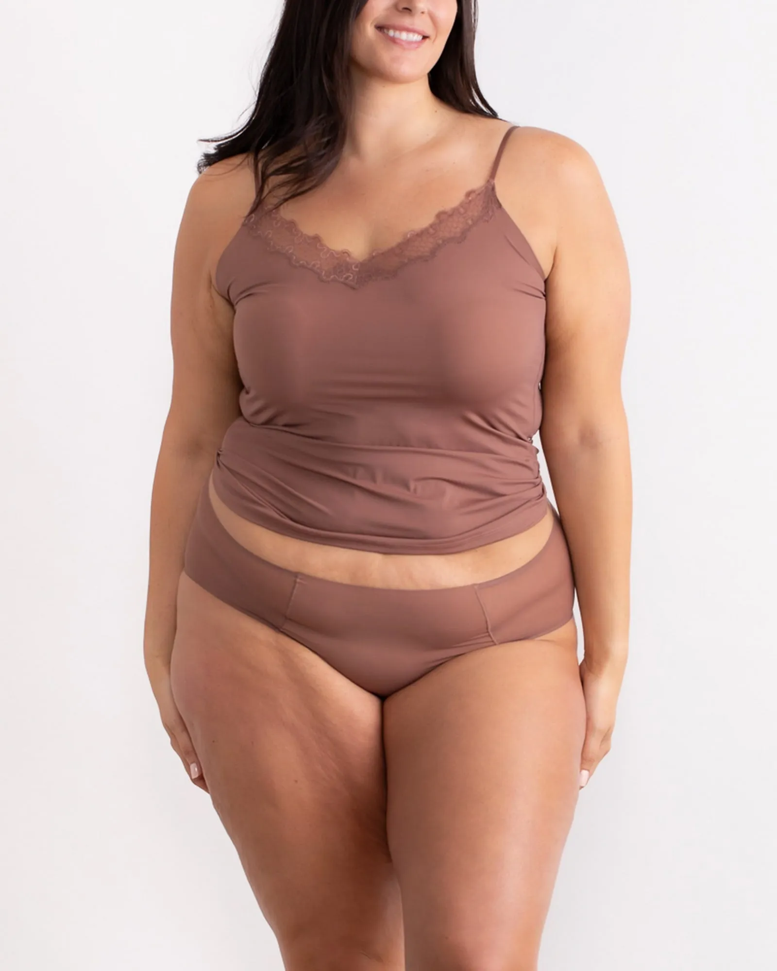 Demi Seamless Mesh Panty | Toffee
