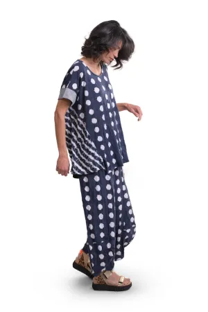 Duet Crinkle Swing Top, Navy