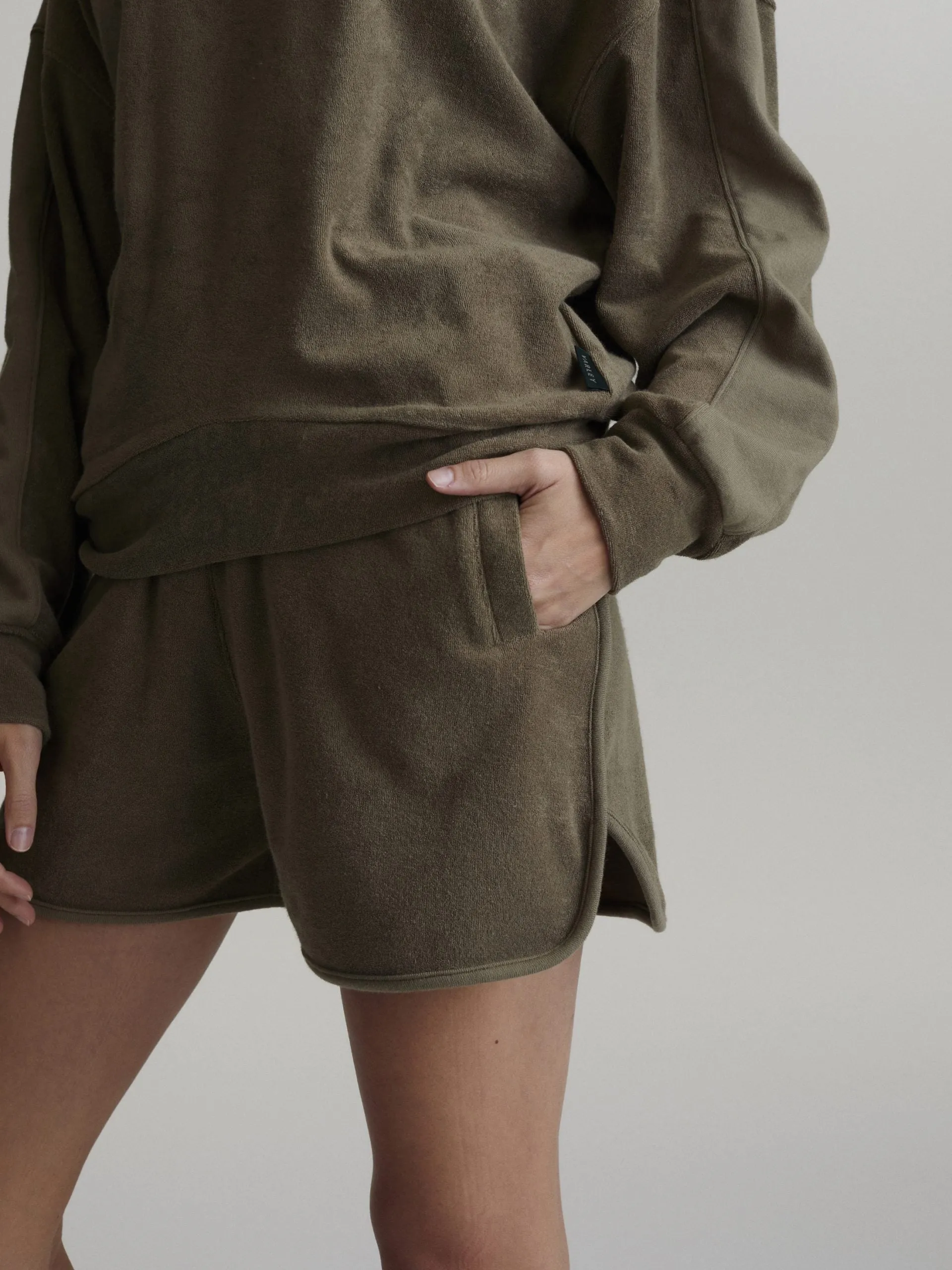 Dusky Green Marwood Terry Shorts