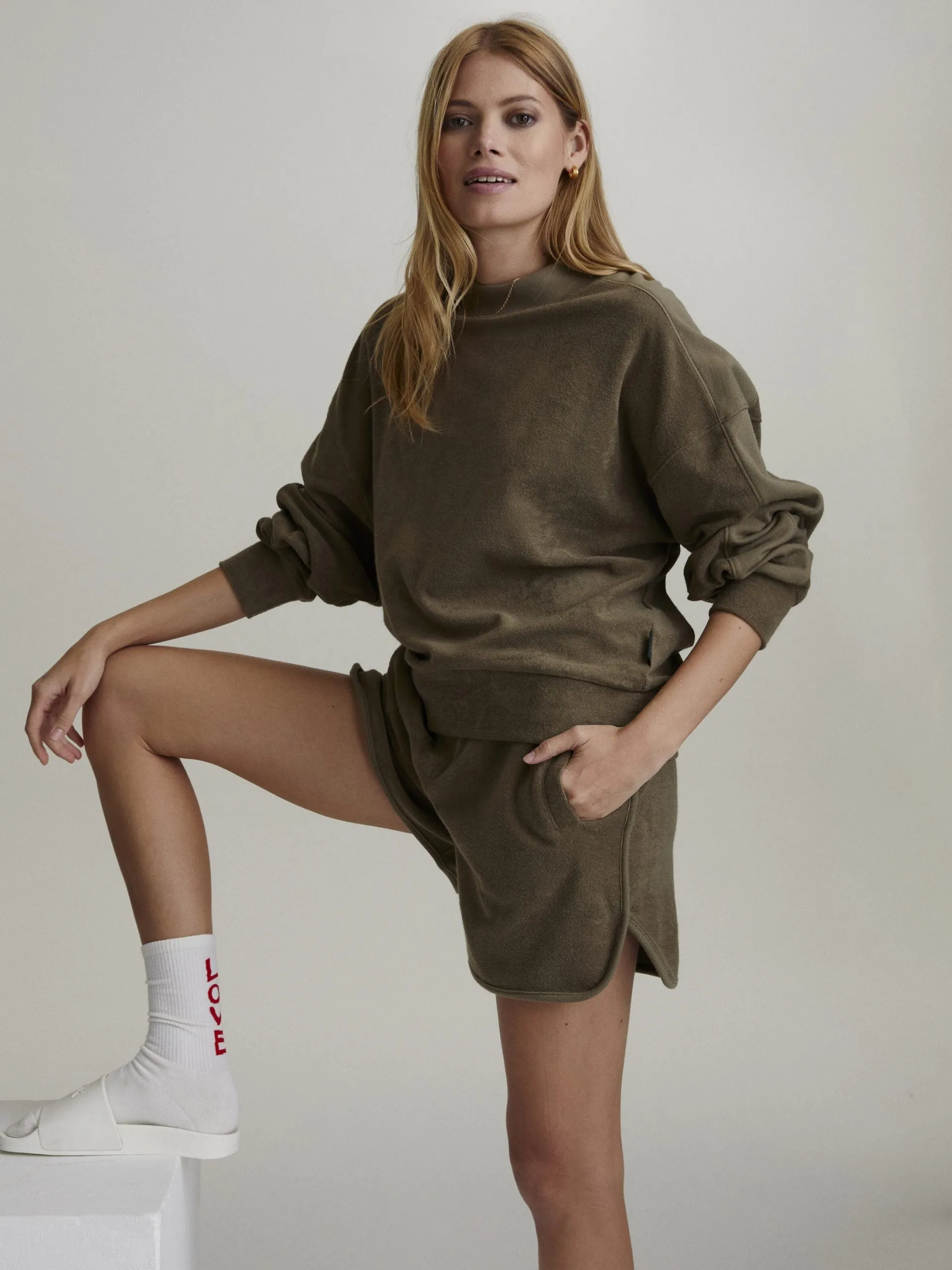 Dusky Green Marwood Terry Shorts