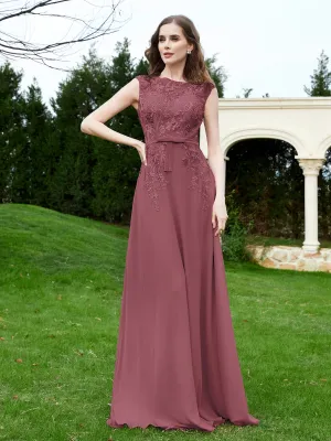 Elegant Illusion Lace Appliqued Dress With Buttons Mulberry Plus Size