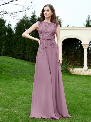 Elegant Illusion Lace Appliqued Dress With Buttons Wisteria Plus Size