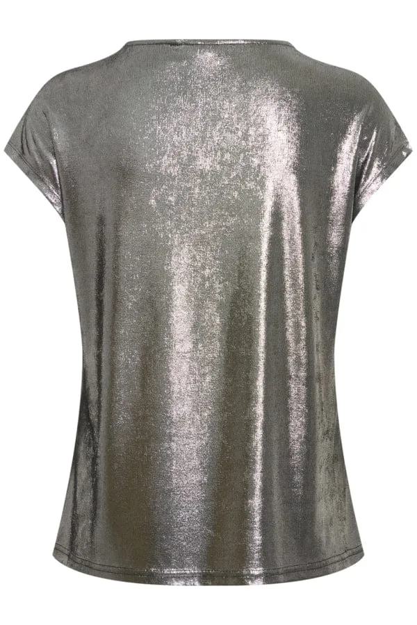 Fransa Slinky Top Gunmetal Grey