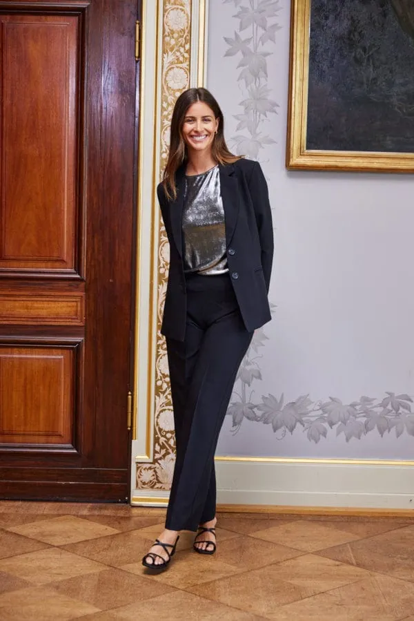 Fransa Slinky Top Gunmetal Grey