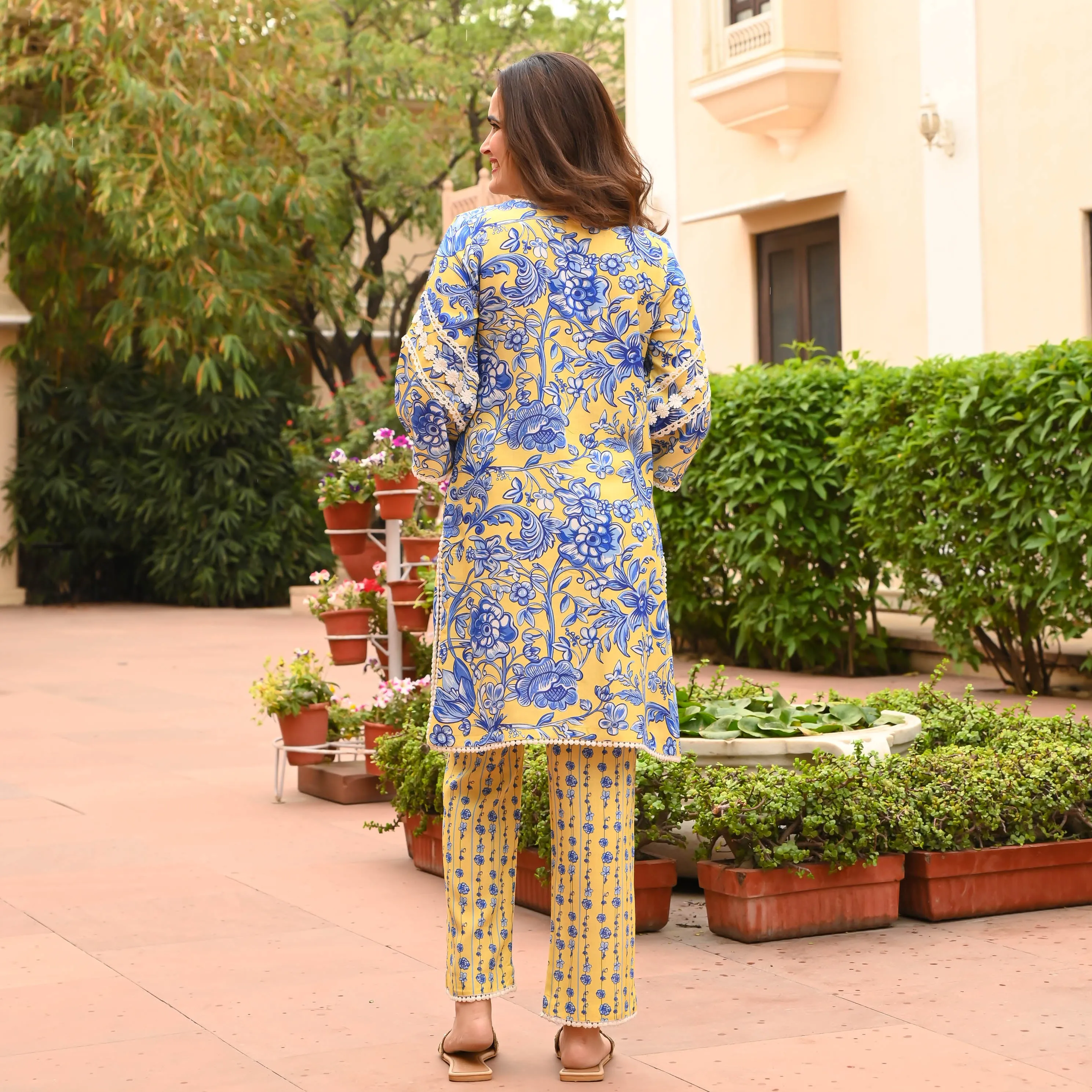 Fresh Bloom Kurta Pants