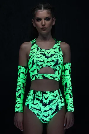 Glowing Bats Booty Shorts