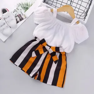 GV girls’ Susie striped shorts set