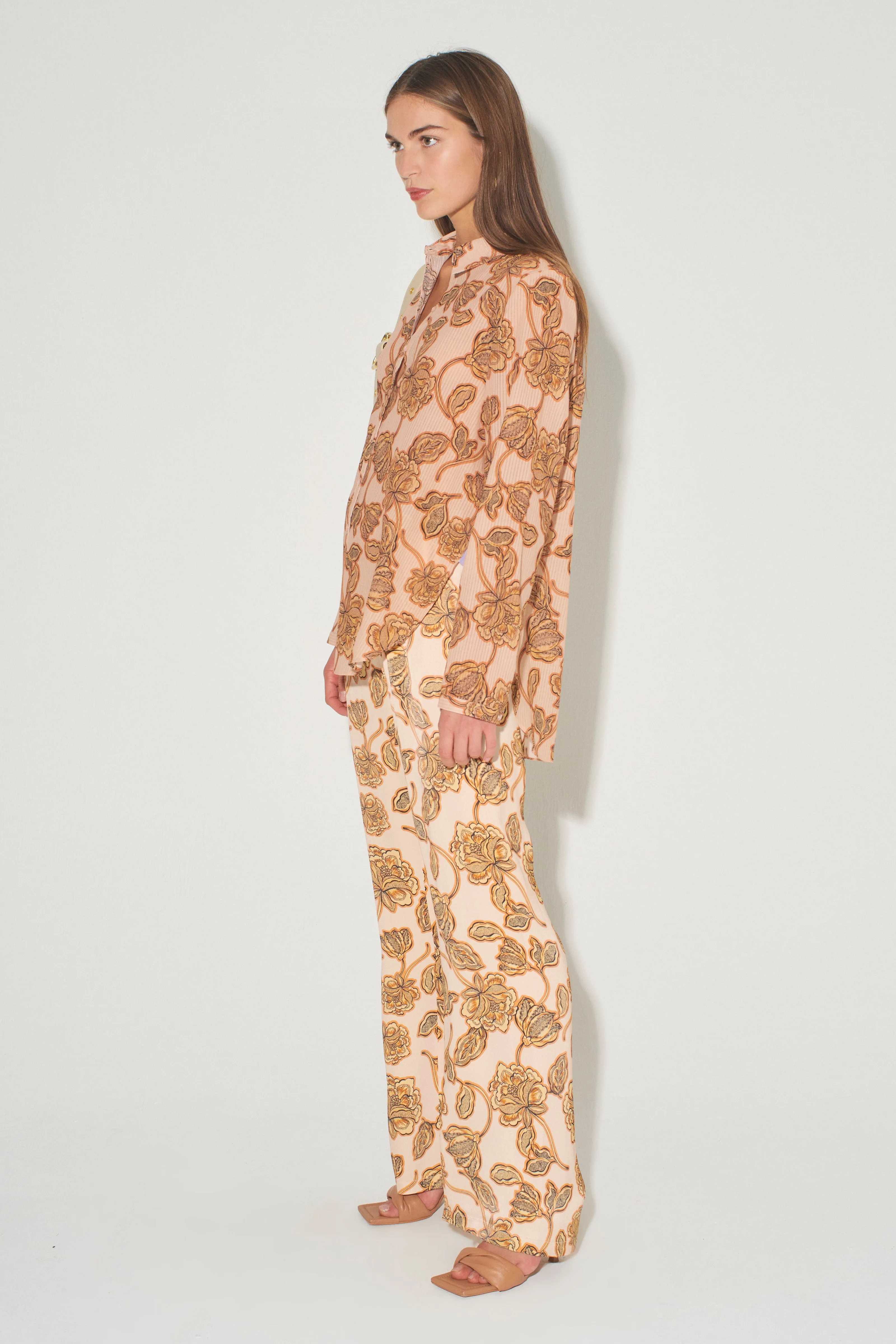 Hansen & Gretel | Alida Relaxed Pant - Peach Floral