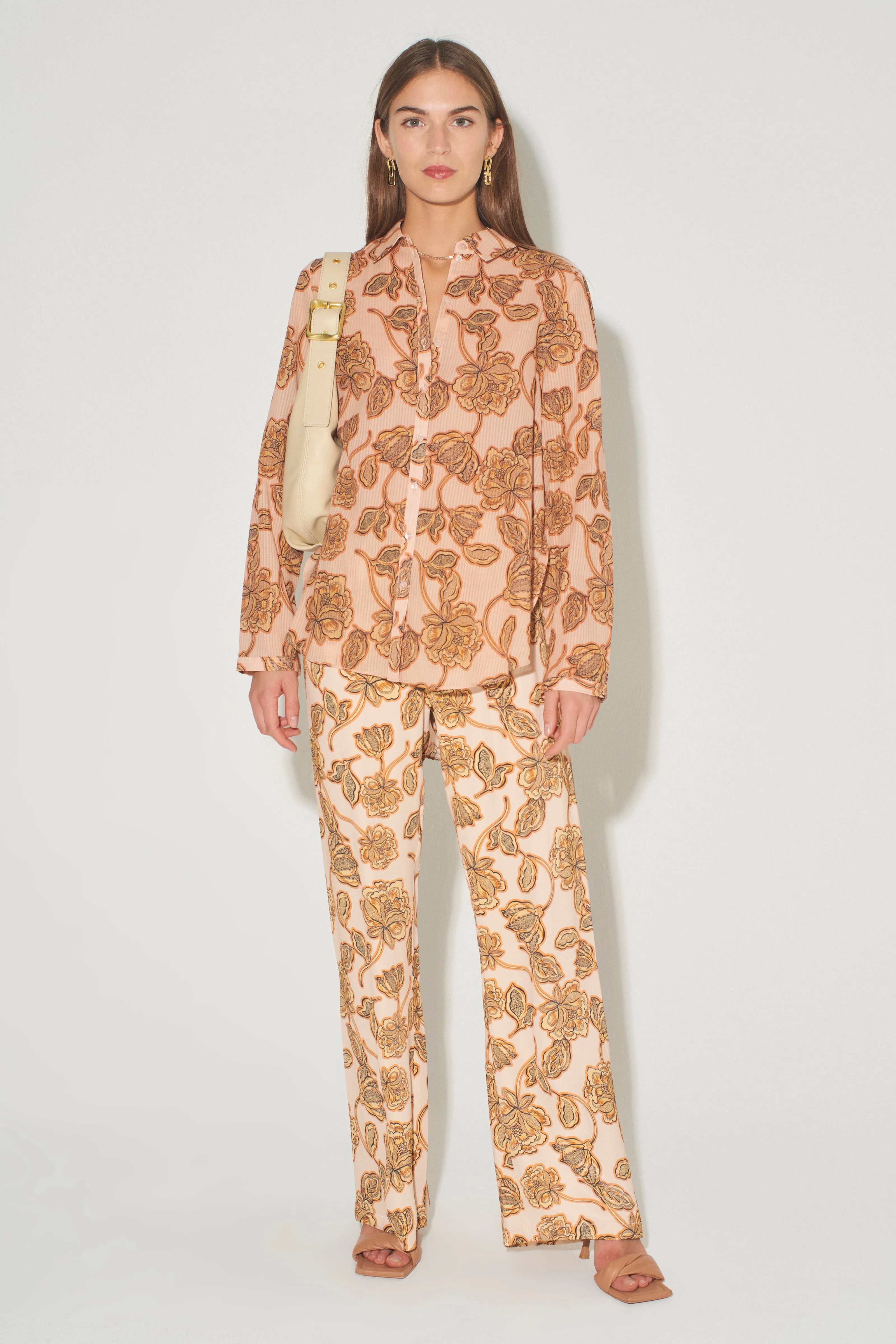 Hansen & Gretel | Alida Relaxed Pant - Peach Floral