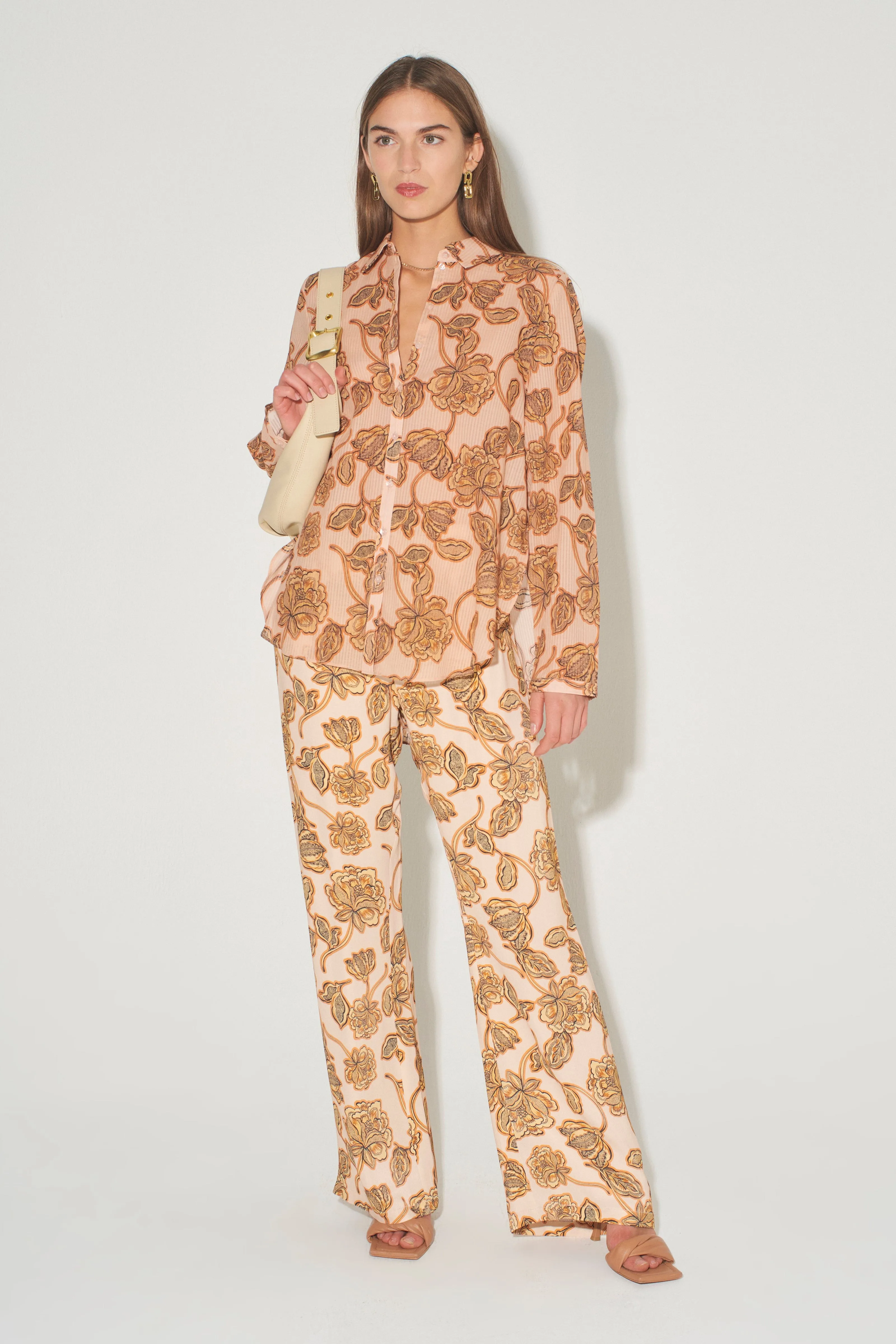 Hansen & Gretel | Alida Relaxed Pant - Peach Floral