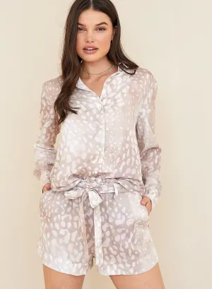 High Waist Short - Sand Spots Print
