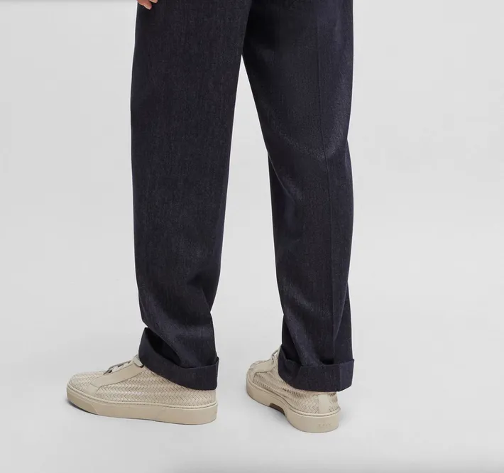 Hugo Boss Mens Relaxed Fit Dress Pants Pants 36 x 37 Blue