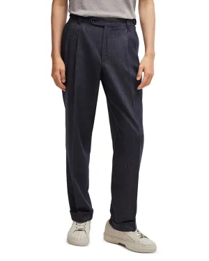Hugo Boss Mens Relaxed Fit Dress Pants Pants 36 x 37 Blue
