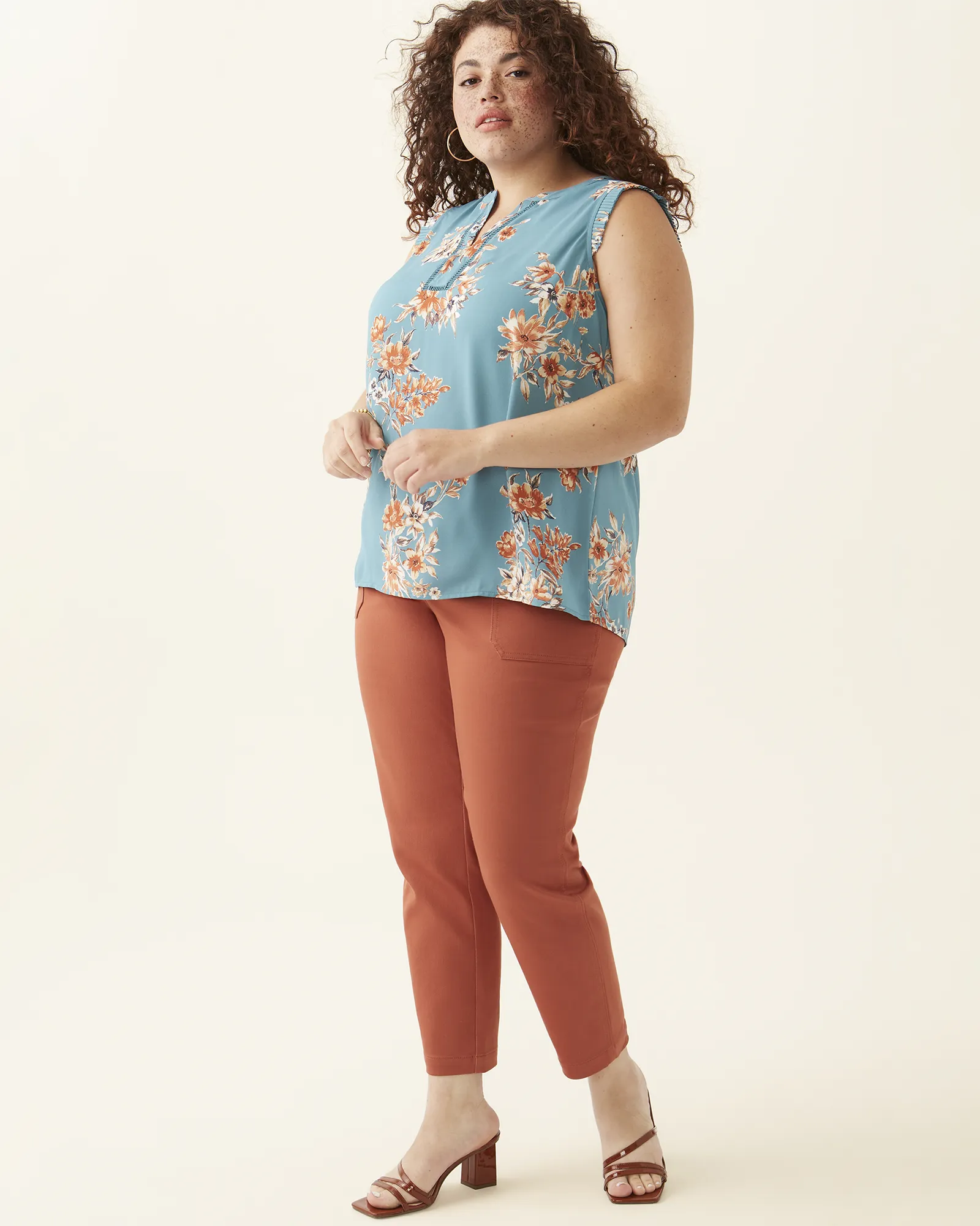 Jayden Ankle Pant | Red
