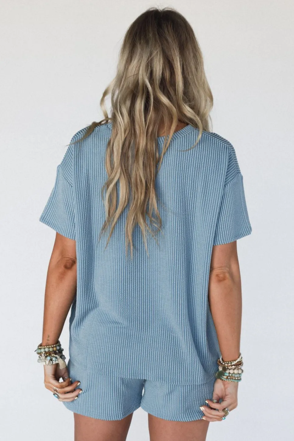 Kick Back Top And Shorts Set - Blue