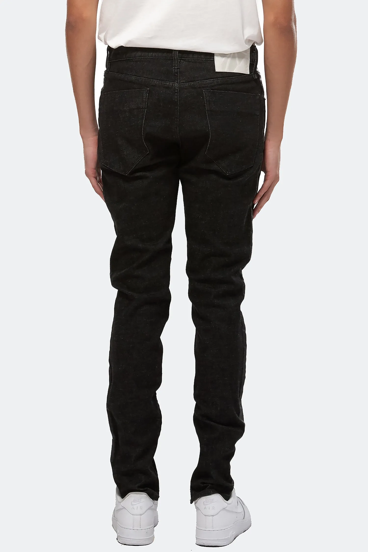 Konus Men's Black Denim With Print On Side Seams