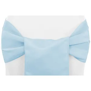 Lamour Satin Chair Sash - Baby Blue