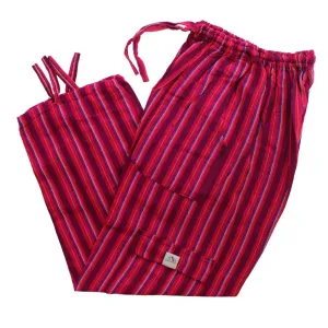 (Large) Redish with some Blue and Black Lounge Pants 0130