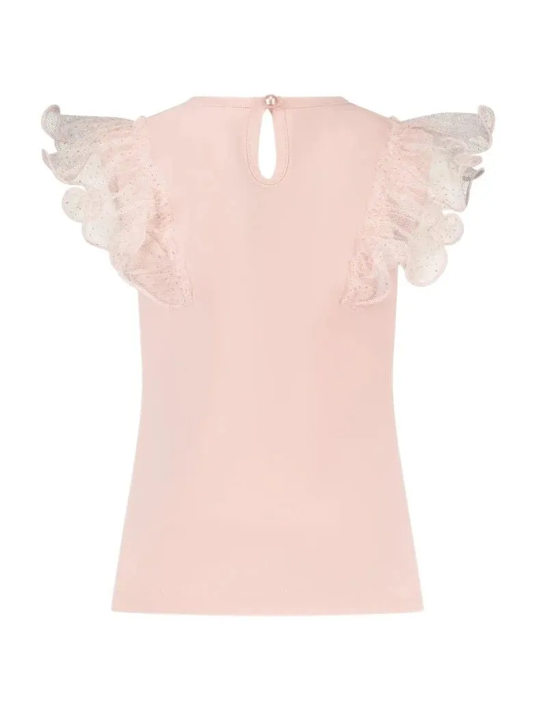 Le Chic Baby Nobly Sparkly Net T-Shirt Pink _C312-7402-220