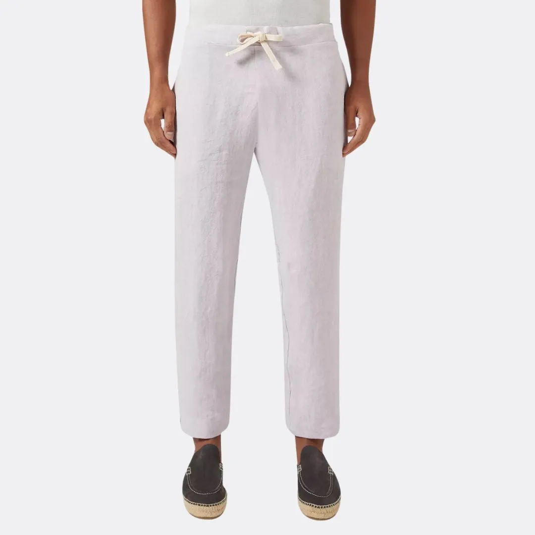 Linen Drawstring Trousers (Lavender)