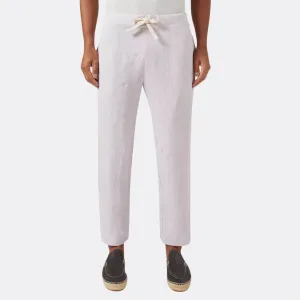 Linen Drawstring Trousers (Lavender)