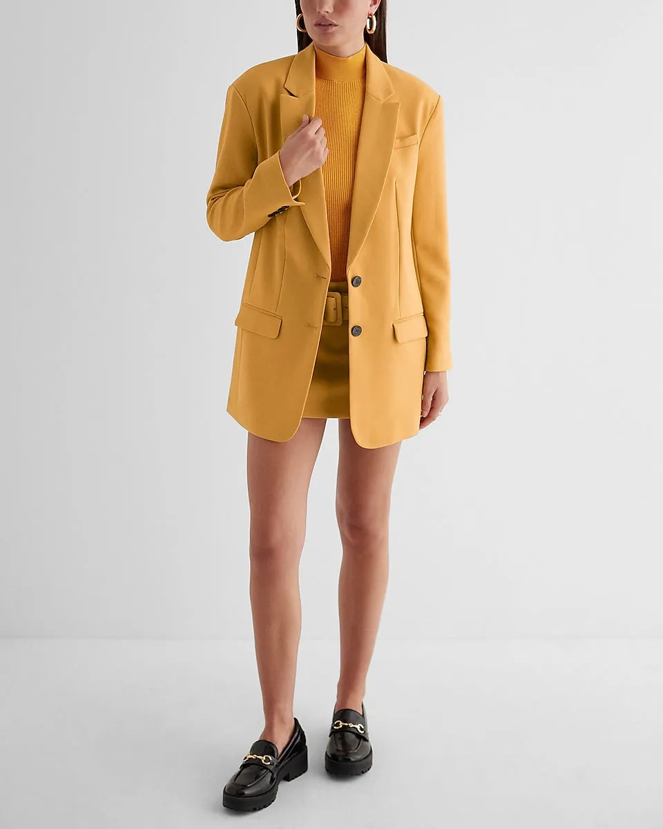 Low Rise Twill Belted Mini Skort in Honey