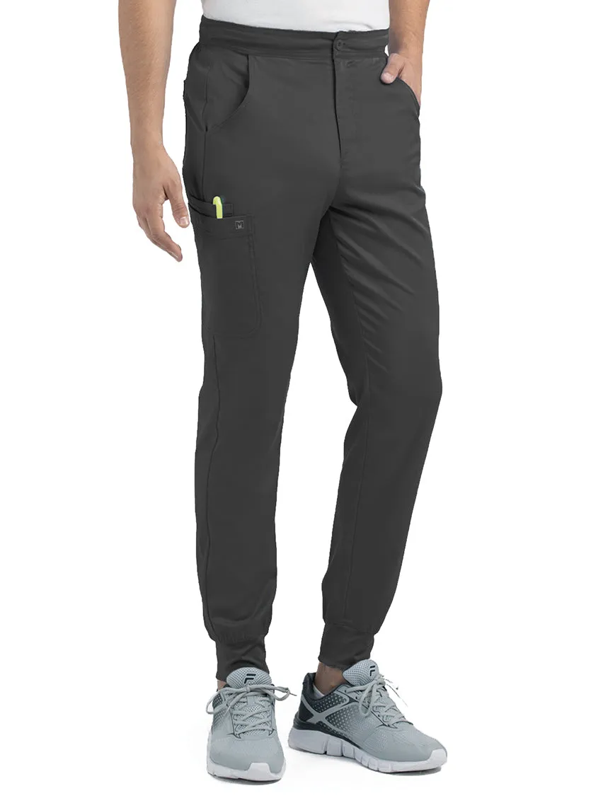 Men's Half Elastic Waistband Jogger Pant by Maevn XS-3XL / Pewter