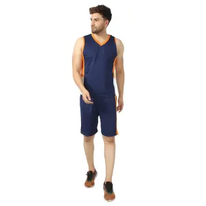Men's Trendy Navy Blue Solid Polyester Regular Fit Unifrom