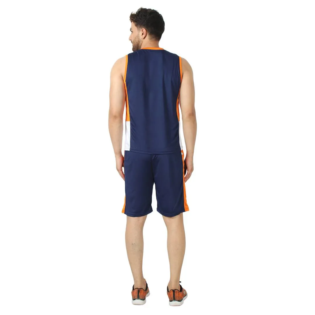 Men's Trendy Navy Blue Solid Polyester Regular Fit Unifrom