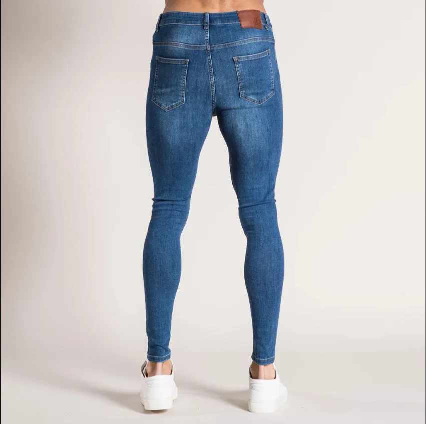 Men's washed men's Jeans clothing
