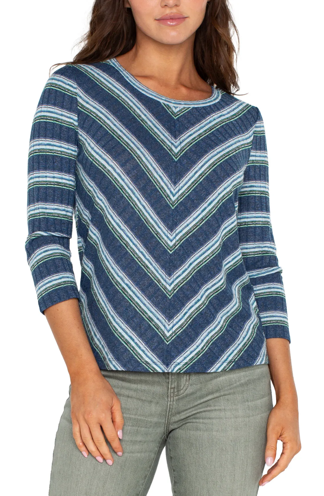 Miter Top - Blue & Teal