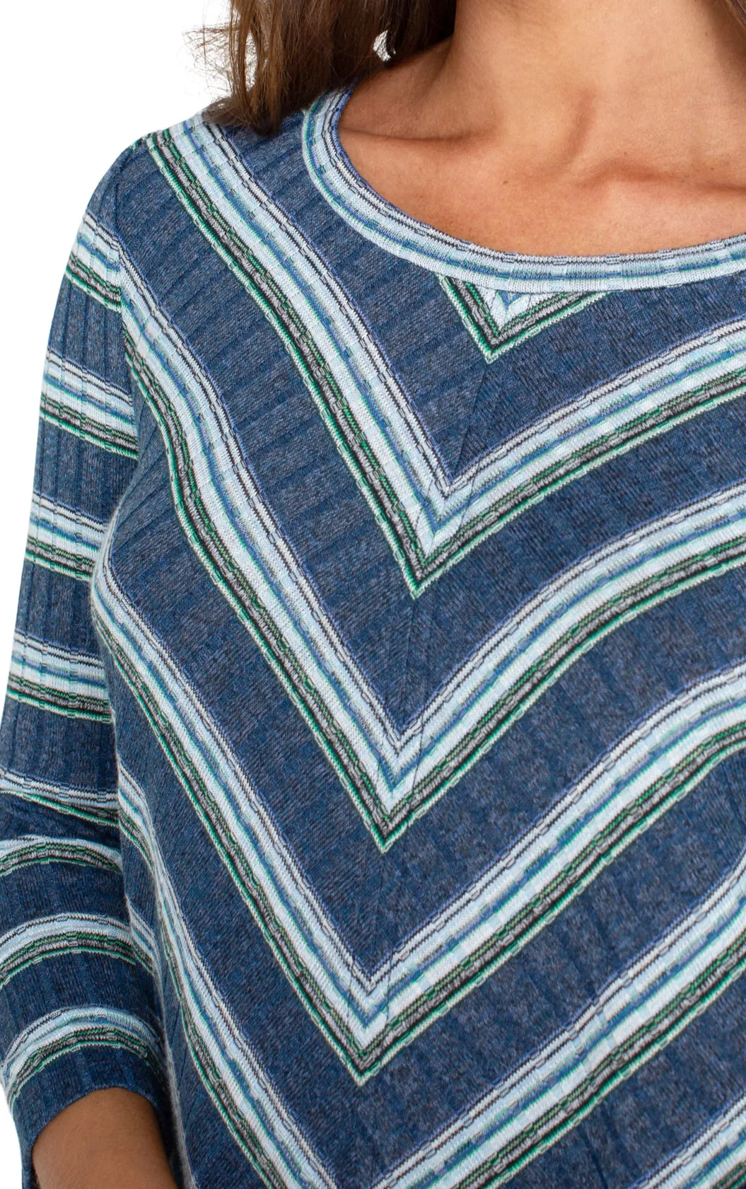 Miter Top - Blue & Teal