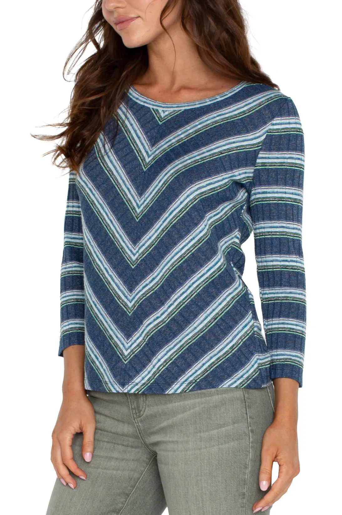 Miter Top - Blue & Teal