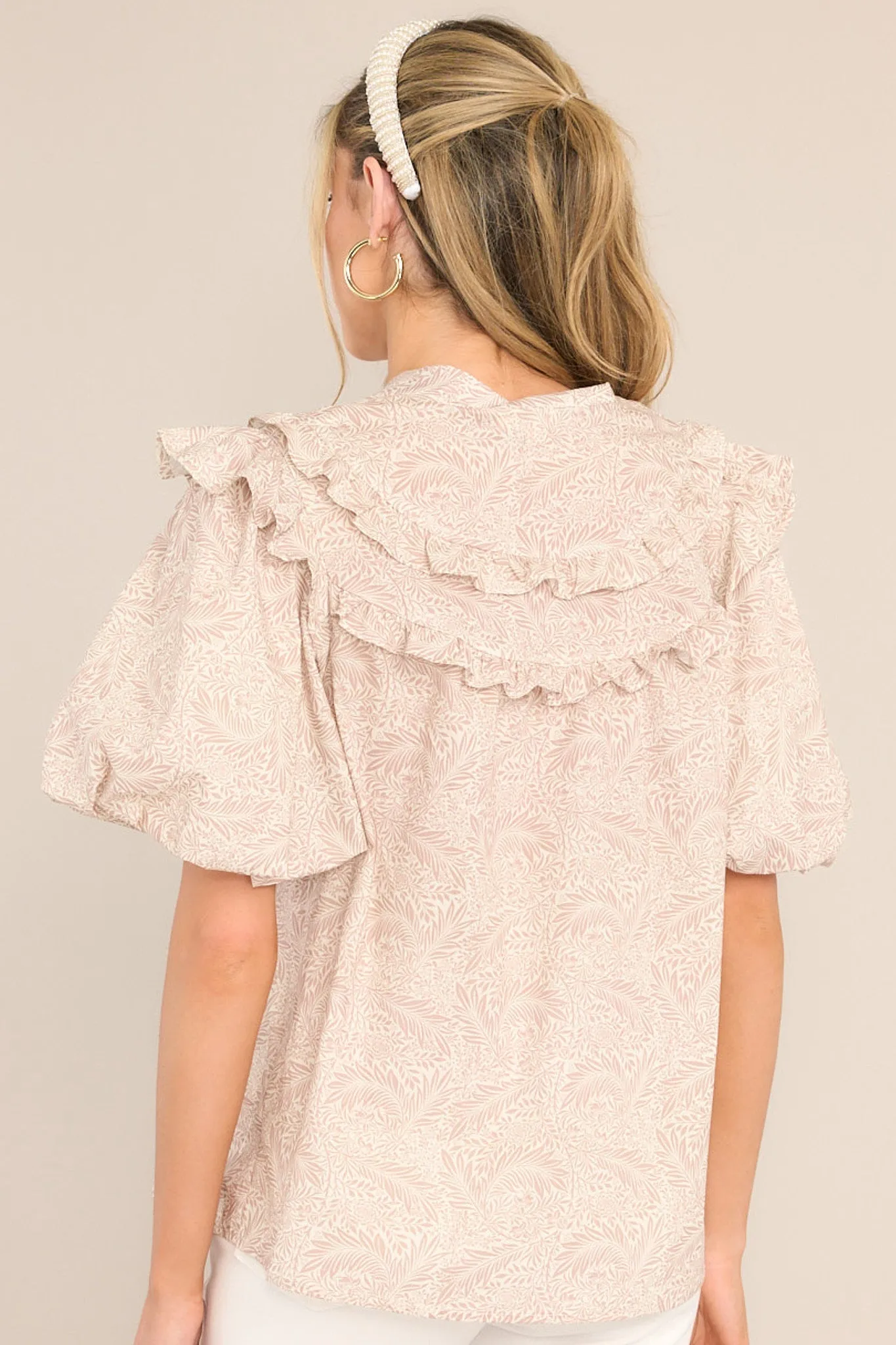 My Darling Days Taupe Print Top
