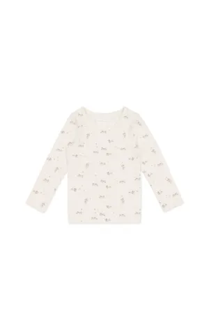 Organic Cotton Long Sleeve Top - Playful Kittens