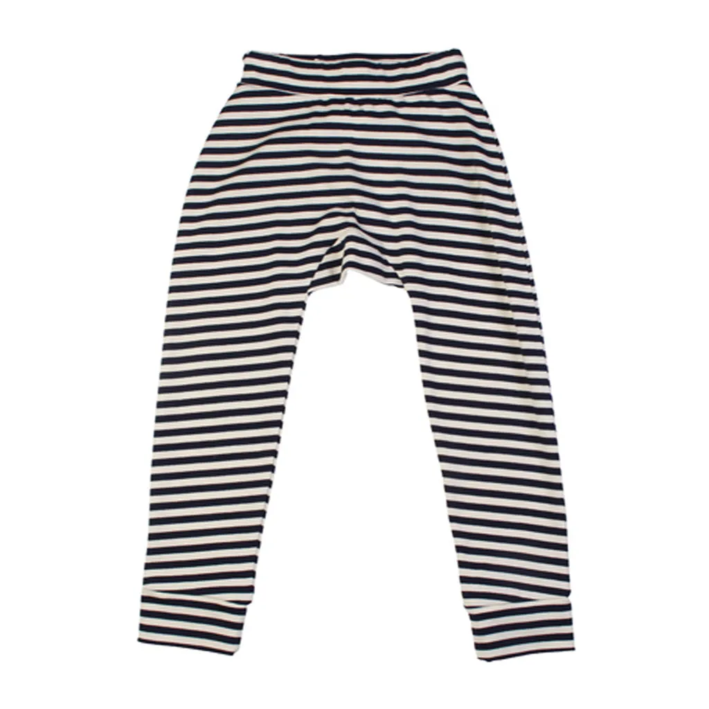 Pant Relaxed Stripe Navy Ecru