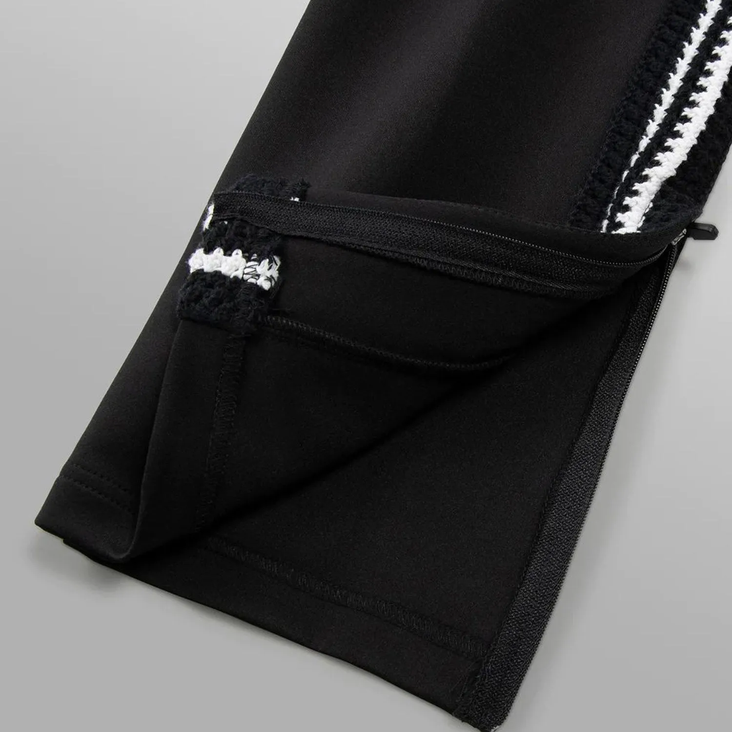 Paper Planes Kingston Crochet Stripe Men's Track Pant Black